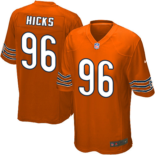 Men's Game Akiem Hicks Nike Jersey Orange Alternate - #96 NFL Chicago Bears